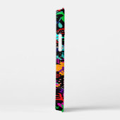 Zwarte, kleurrijke abstracte bloemen Case-Mate iPhone case (Achterkant / Rechts)