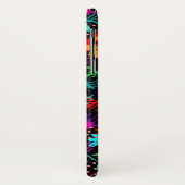 Zwarte, kleurrijke abstracte bloemen Case-Mate iPhone case (Achterkant/links)