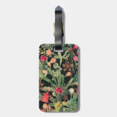 Zwarte  kleurrijke cactus bagagelabel (Achterkant verticaal)