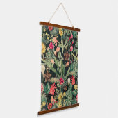 Zwarte  kleurrijke cactus hangend wandkleed (Gebogen)