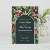 Zwarte kleurrijke cactus kaart (Staand voorkant)