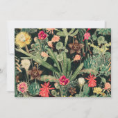 Zwarte kleurrijke cactus kaart (Achterkant)