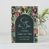 Zwarte kleurrijke cactus kaart (Staand voorkant)