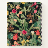 Zwarte  kleurrijke cactus notitieboek (Achterkant)