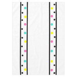 Zwarte kleurrijke polka stippen tafelkleed