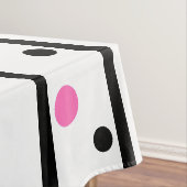 Zwarte kleurrijke polka stippen tafelkleed (Voorbeeld)