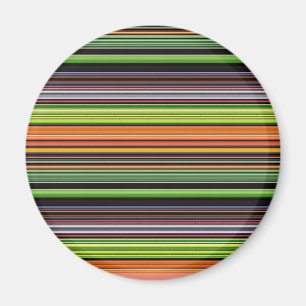 Zwarte kleurrijke strepen bevestigen magneet