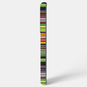 Zwarte kleurrijke strepen bevestigen samsung galaxy hoesje (Achterkant horizontaal)