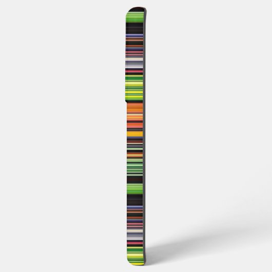 Zwarte kleurrijke strepen bevestigen samsung galaxy hoesje (Achterkant horizontaal)