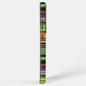 Zwarte kleurrijke strepen bevestigen samsung galaxy hoesje (Rechterkant)