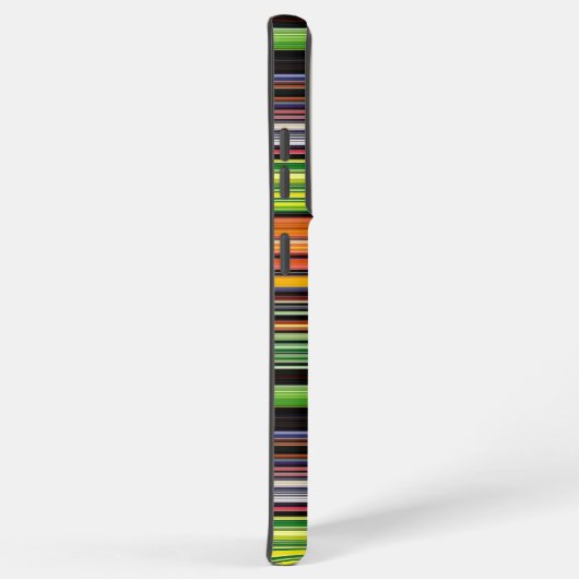 Zwarte kleurrijke strepen bevestigen samsung galaxy hoesje (Rechterkant)