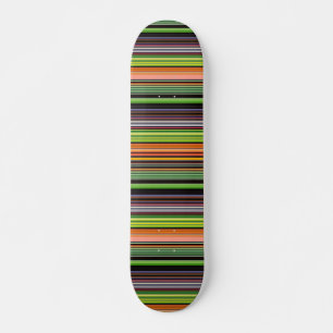 Zwarte kleurrijke strepen leuk persoonlijk skateboard