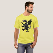 Zwarte Klimmende Draak T-shirt (Voorkant volledig)