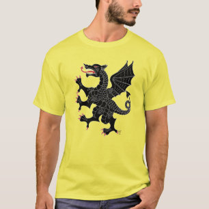 Zwarte Klimmende Draak T-shirt