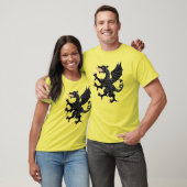 Zwarte Klimmende Draak T-shirt (Unisex)