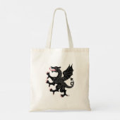 Zwarte Klimmende Draak Tote Bag (Achterkant)
