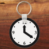 Zwarte klok sleutelhanger (Voorkant)