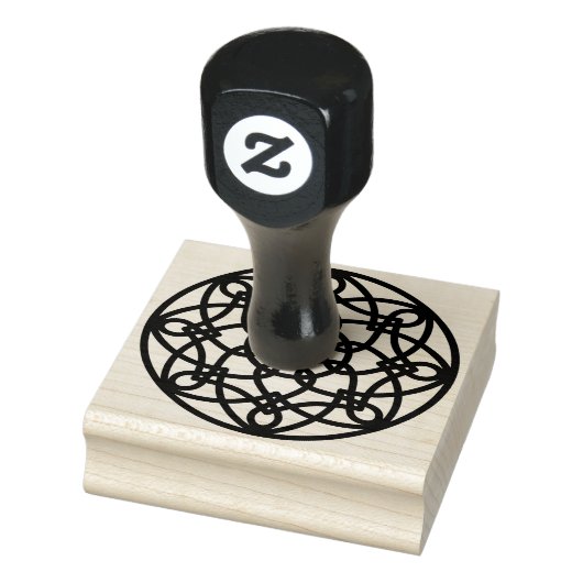 Zwarte Knoop Mandala Rubberstempel (Stempel)