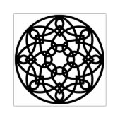 Zwarte Knoop Mandala Rubberstempel (Afrduk)