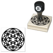 Zwarte Knoop Mandala Rubberstempel (Gestempeld)