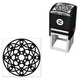 Zwarte Knoop Mandala Zelfinktende Stempel