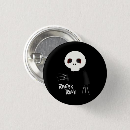 zwarte knop Reaper Rune Ronde Button 3,2 Cm (Voorkant /achterkant)