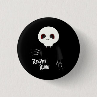 zwarte knop Reaper Rune Ronde Button 3,2 Cm