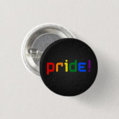 zwarte knop voor LGBT-regenboogpride Ronde Button 3,2 Cm (Voorkant /achterkant)