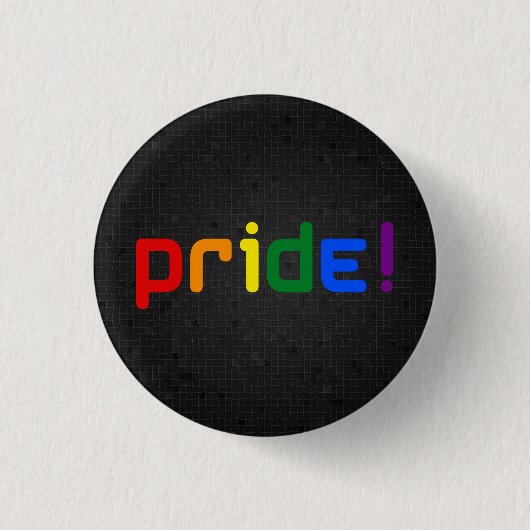 zwarte knop voor LGBT-regenboogpride Ronde Button 3,2 Cm (Voorkant)