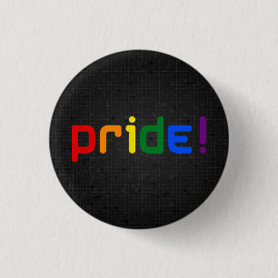 zwarte knop voor LGBT-regenboogpride Ronde Button 3,2 Cm