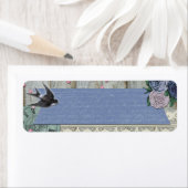 zwarte kobalt Blue Shabby Chic Craft Etiket (Insitu)