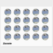 zwarte kobalt Blue Shabby Chic Craft Ronde Sticker (Vel)