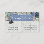  zwarte kobalt Blue Shabby Chic Craft Visitekaartje (Achterkant)