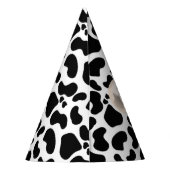 Zwarte Koe Afdrukken Eerste verjaardag Pet voor fe Feesthoedjes (Achterkant)
