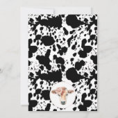 Zwarte Koe Druk Boho Heilige Koe Meisjes Birthday Kaart (Achterkant)