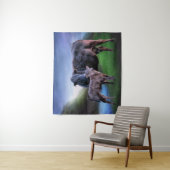 Zwarte Koe en kalf Wandkleed (In situ)