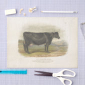 Zwarte Koe Ephemera Decoupage Boerderij Tissuepapier (Craft)