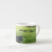 Zwarte koe espresso kop (Voorkant rechts)