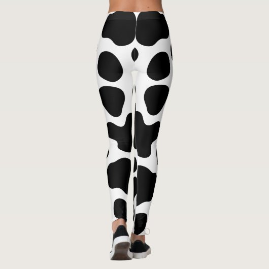 zwarte koe leggings (Achterkant)