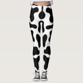 zwarte koe leggings (Voorkant)
