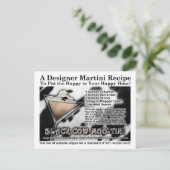 Zwarte Koe Moo-Tini Martini Recept Briefkaart (Staand voorkant)