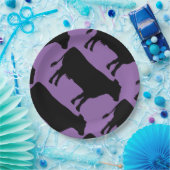 Zwarte Koe Papieren Bordje (Feest)