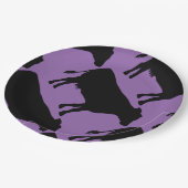 Zwarte Koe Papieren Bordje (Gekanteld)