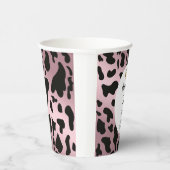 Zwarte Koe Vlekken, Roos Goud & Hoefijzer Verjaard Papieren Bekers (Rechts)