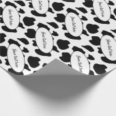 Zwarte koe vlekt het patroon van de dierlijke afdr cadeaupapier (Hoek)