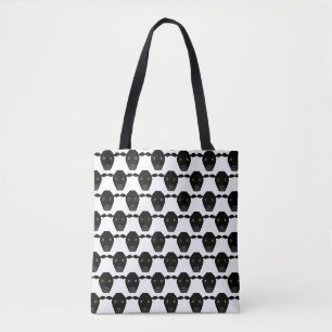 Zwarte Koeien op de Canvas tas