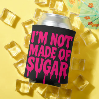 Zwarte Koelbox met Neon Drip Quote – Aanpassen Blikjeskoeler