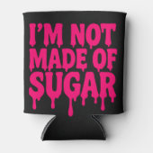 Zwarte Koelbox met Neon Drip Quote – Aanpassen Blikjeskoeler (Voorkant)