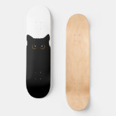 Zwarte Koele Kat Persoonlijk Skateboard (Voorkant)