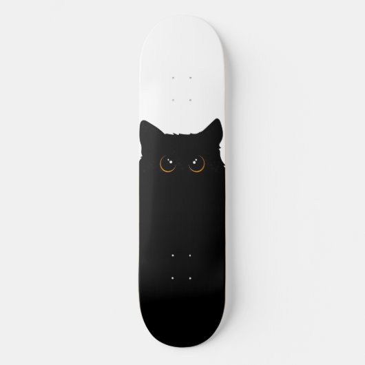 Zwarte Koele Kat Persoonlijk Skateboard (Voorkant)